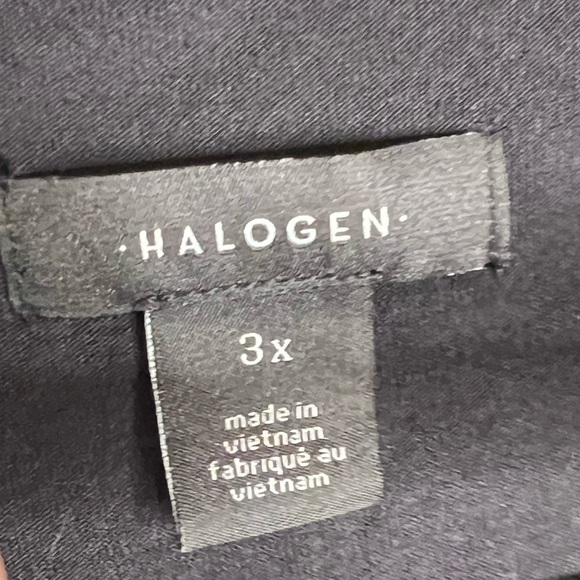 339. NWT Halogen Black Polka Dot Knit Wrap Top 3x - Picture 5 of 8